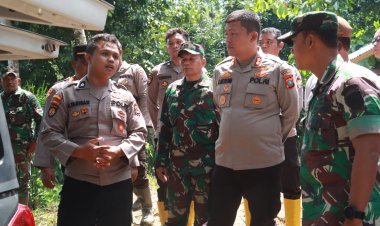 Kapolres Berama Dandim Simalungun Terus Berjuang Menemukan Dua Korban Tertimbun Tanah Longsor