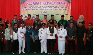 Tiga Orang Kades di Pelalawan Resmi Dilantik, Bupati Pelalawan Sosialisasikan Bantuan Untuk Masyarakat