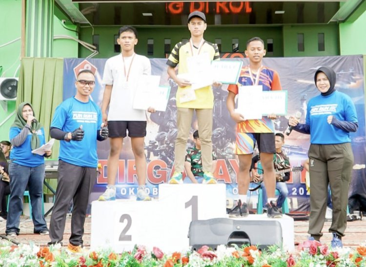 Gelar HUT ke-78 TNI Oleh Kodim 0321 Rohil, Afrizal Sintong Lepas Ratusan Peserta Fun Run 5K