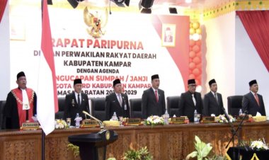 45 Anggota DPRD Kampar Periode 2024-2029 Resmi Dilantik