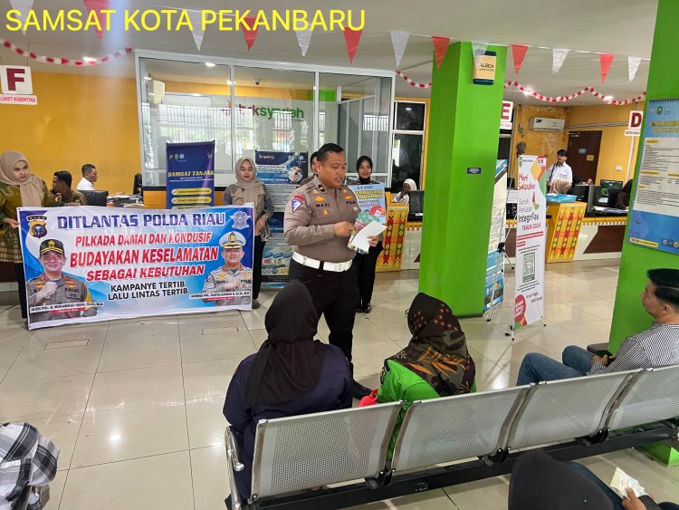 Kegiatan Cooling System Ditlantas Polda Riau Edukasi Wajib Pajak Guna Tertib Lalu Lintas