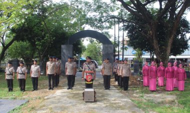 Sambut HUT Ke-50 Gegana, Gegana Satbrimob Polda Riau Laksanakan Ziarah Rombongan