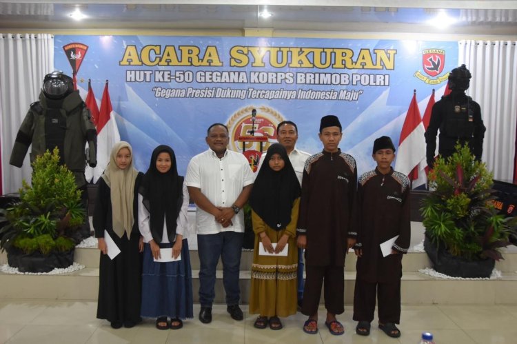 Gegana Satbrimob Polda Riau gelar syukuran HUT Ke - 50 Gegana Korps Brimob Polri