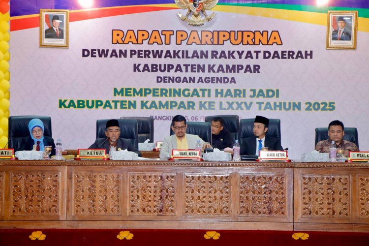 DPRD Kampar Umumkan Bupati dan Wakil Bupati Kampar Terpilih Melalui Paripurna
