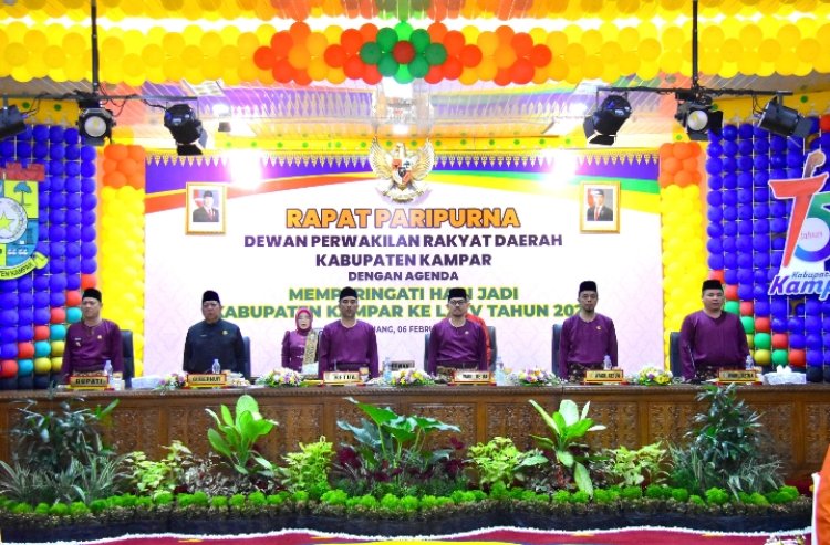 DPRD Kampar Gelar Rapat Paripurna HUT Ke-75 Kabupaten Kampar