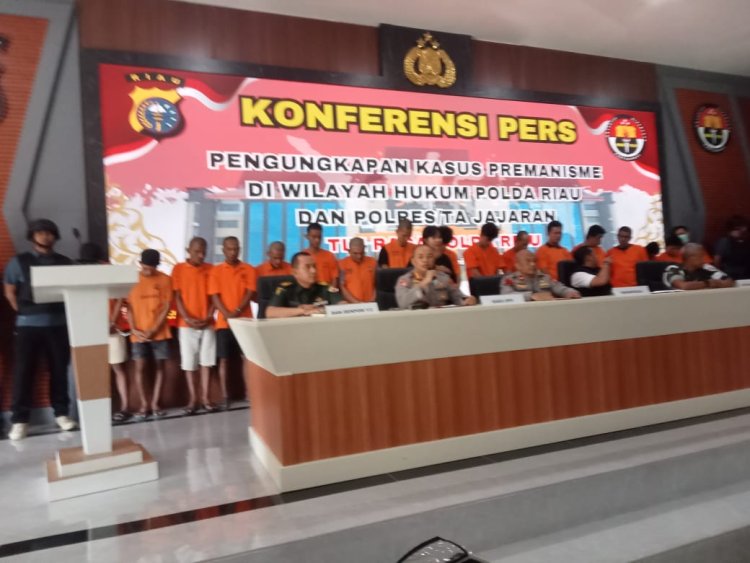 Tim RAGA Polda Riau Ungkap 43 Kasus Premanisme, 54 Tersangka Diamankan