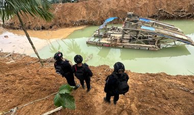 Brimob Polda Riau Tindak Tegas Pelaku Tambang Emas Ilegal di Kabupaten Kuansing