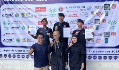 Prestasi di Tengah Pengabdian, Personel Brimob Polda Riau Sabet Juara 3 Kejuaraan Renang Nasional